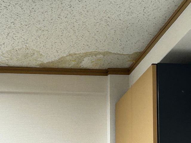 茶色いシミの生じた天井
